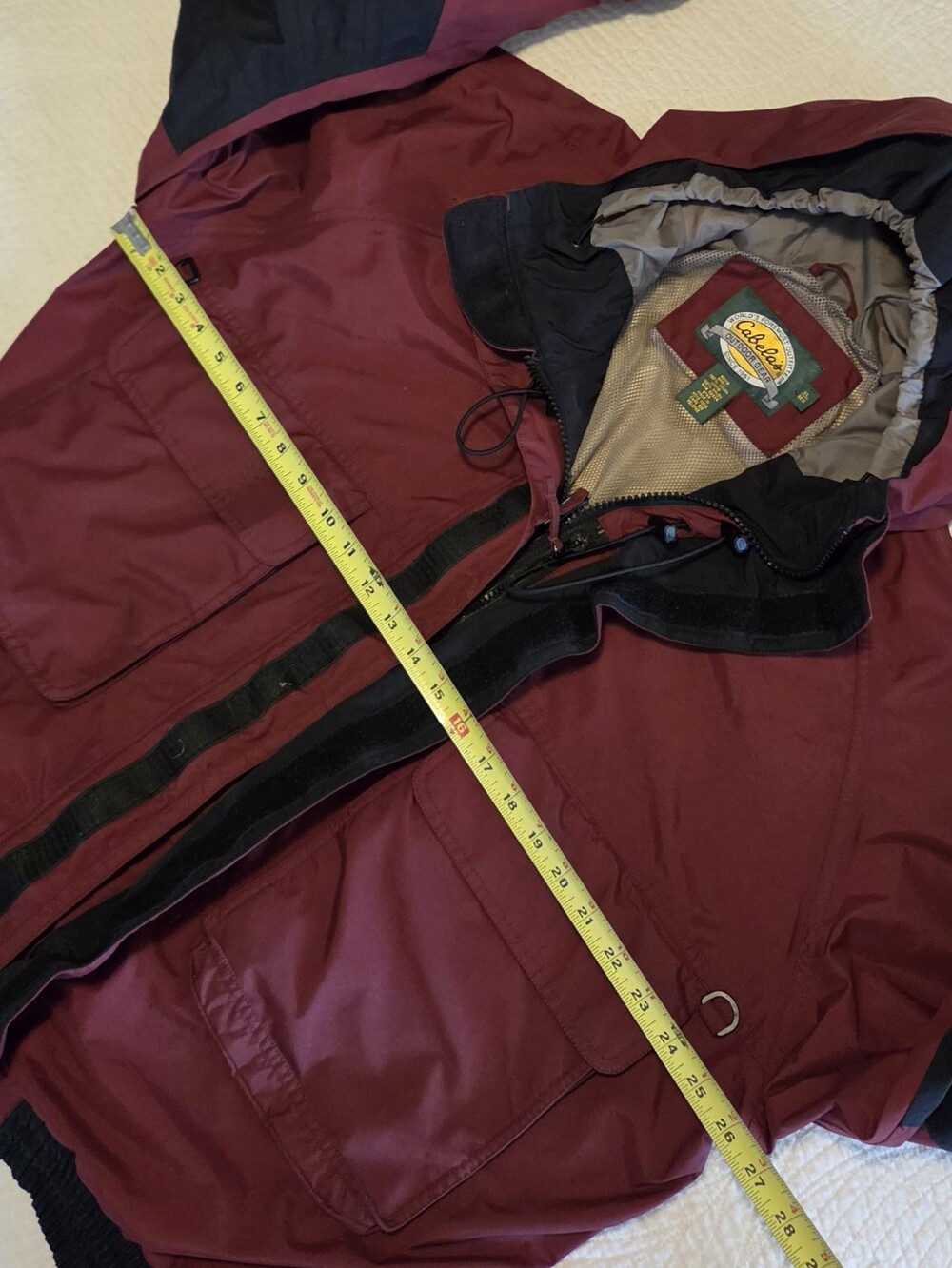 Vintage Cabela's Weather-Resistant Gore-tex Men's Hooded Jacket, Size XL - Picture 7 of 8